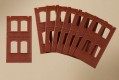 80508 Auhagen Brick walls with window openings red (8pc)